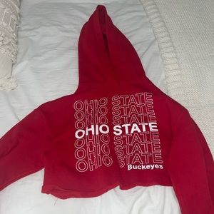 Ohio State Buckeyes Red Crop Sweatshirt